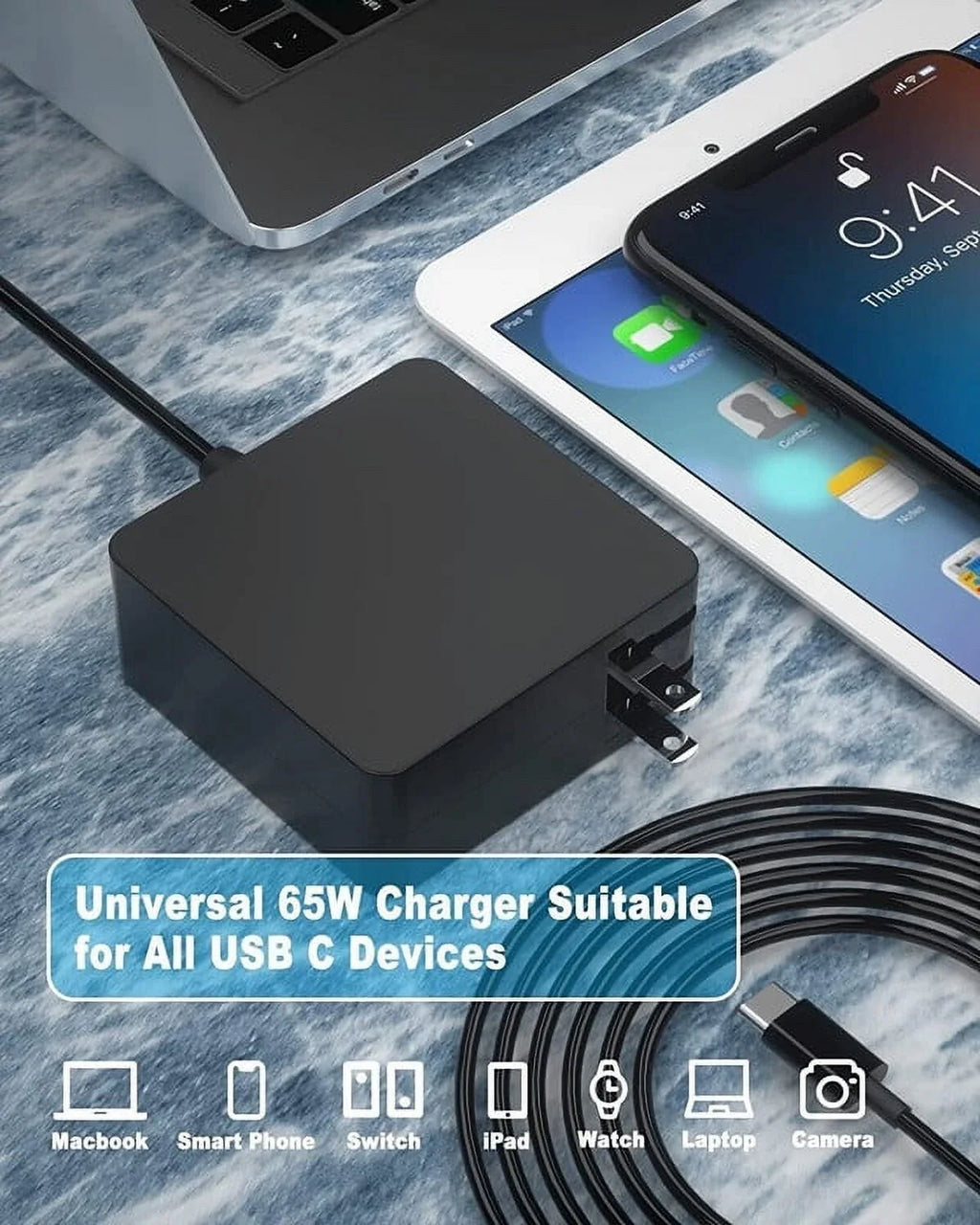 Nuxkst 65w USB-C Ac Adapter for ThinkPad 11e Yoga Gen 6 20SF0003US power supply charger