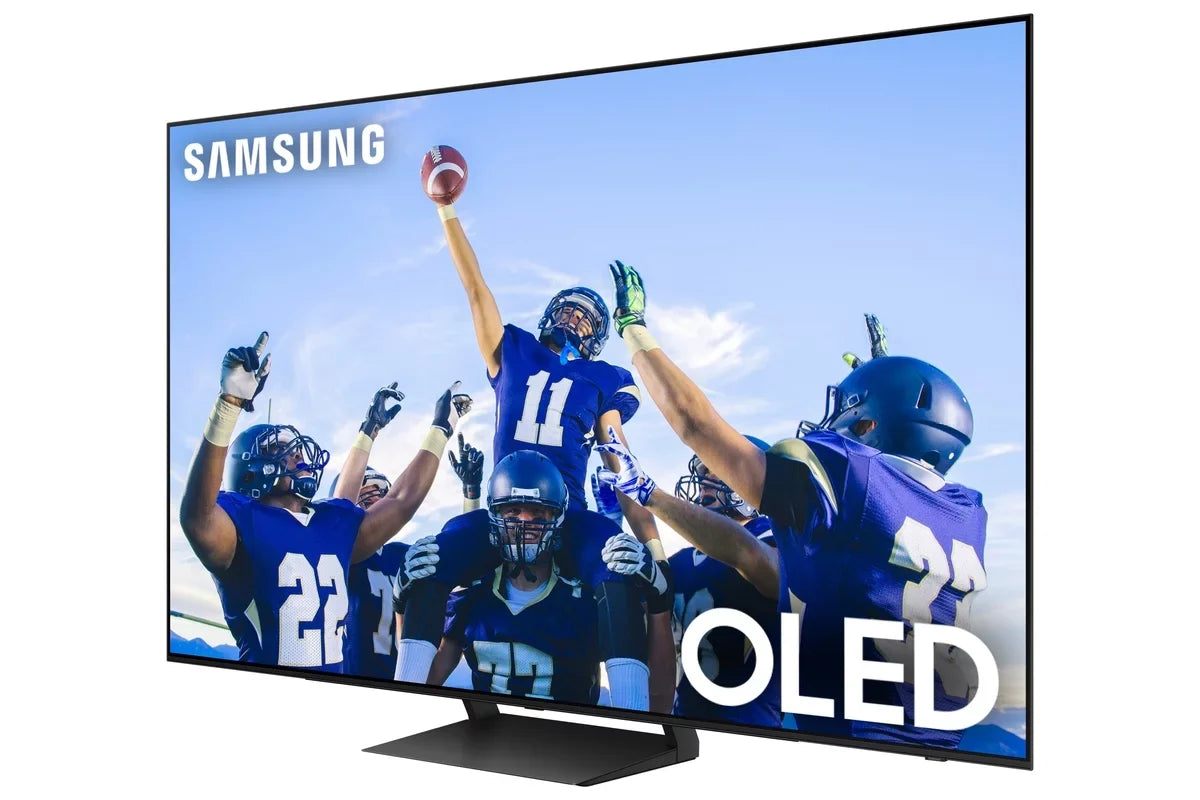 QN55S90CAFXZA 55" 4K OLED Smart TV with AI Upscaling with a HW-B550 2.1ch Soundbar and Subwoofer with Dolby Audio (2023)