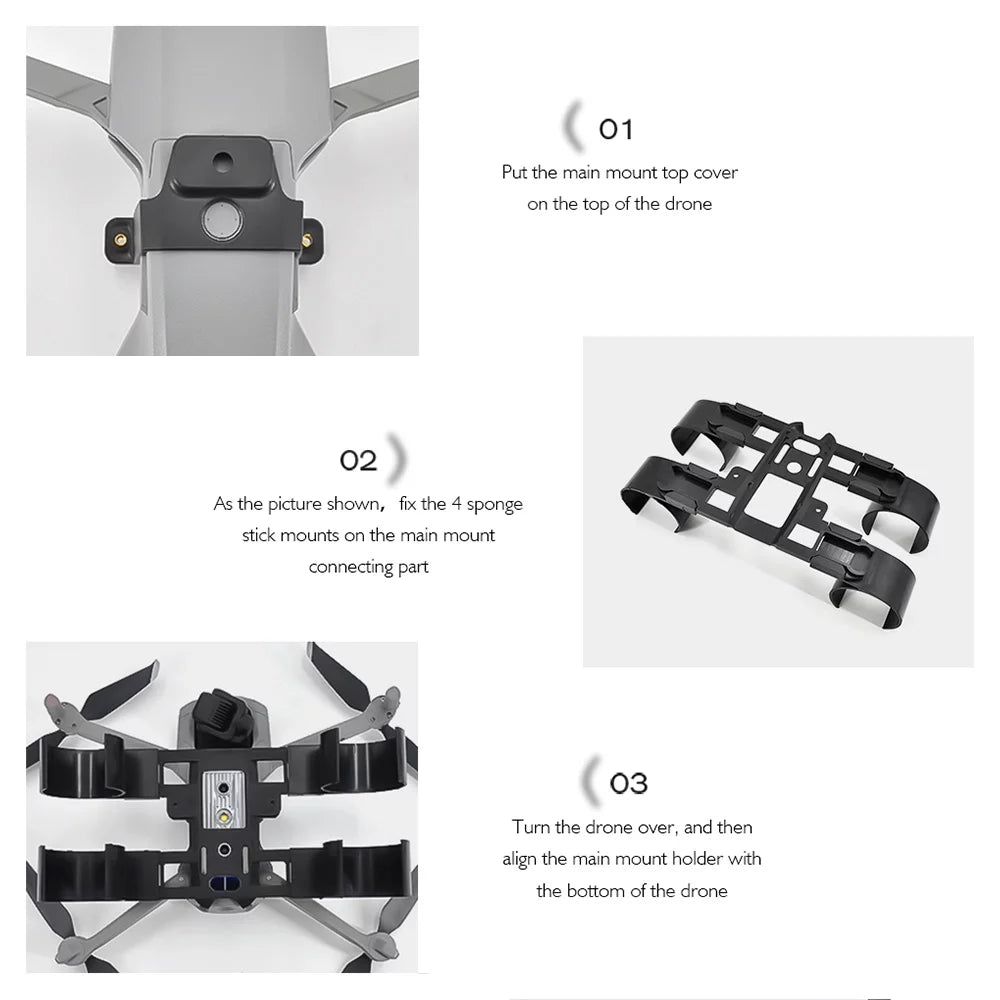 moobody Compatible with DJI Mavic Air 2 AIR 2S Drone Float Holder Landing Gear Stick Bracket Heighten Extender Holder Training kit
