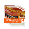 Filtrete 20x24x1 Air Filter, MPR 800 MERV 10, Micro Particle Reduction, 4 Filters