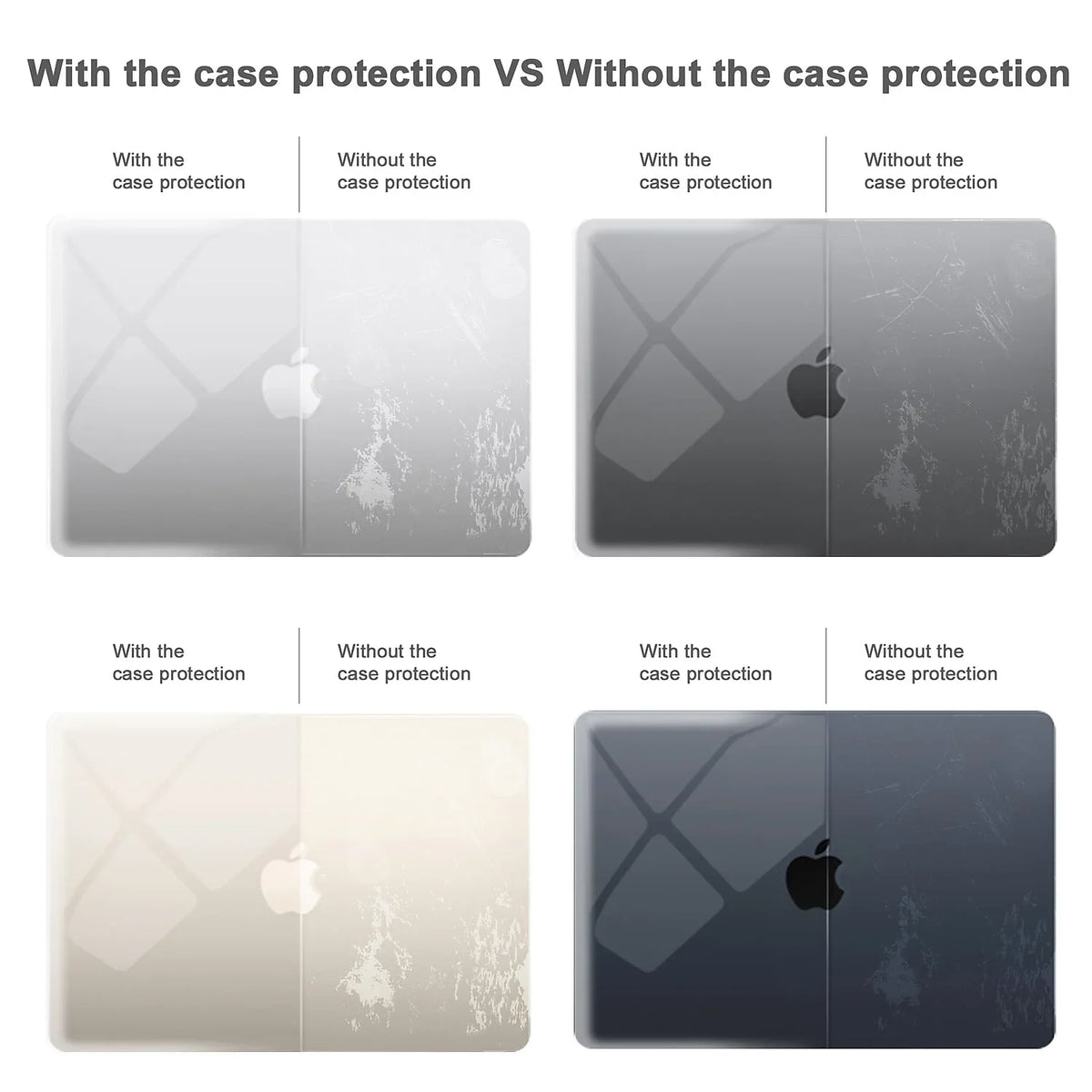 Techprotectus Hard-Shell Mobile pc Sleeve with Keyboard Cover Crystal Clear (TP-CYC-K-MA13M2)