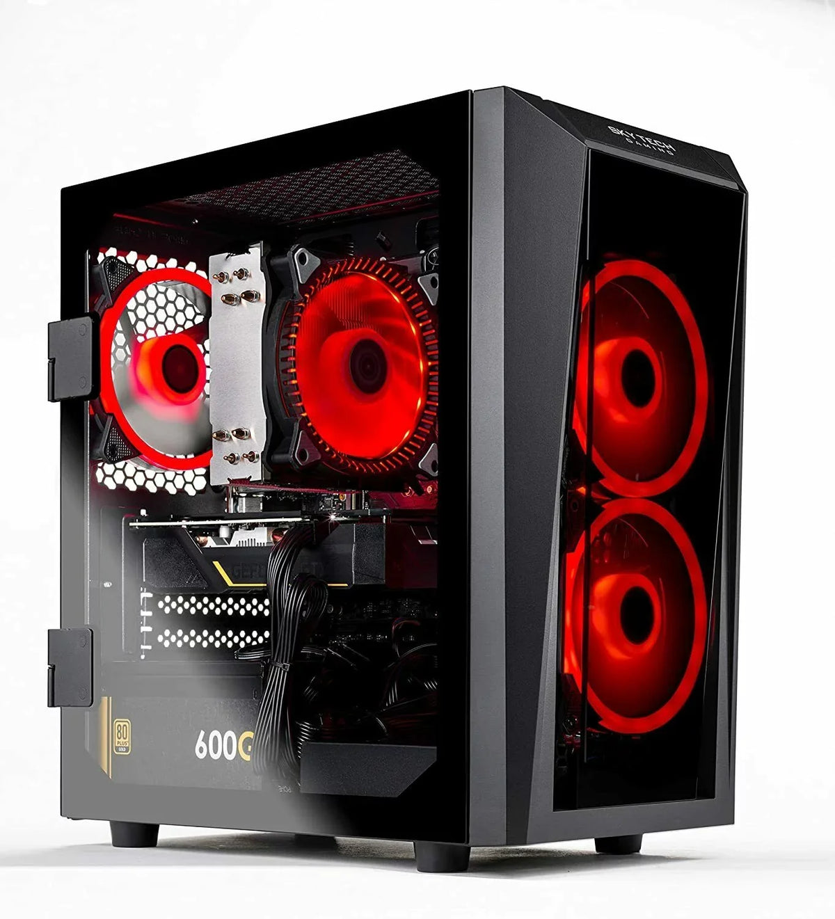 Skytech Blaze II Gaming PC Desktop – Core i3 10105F 3.7 GHz, GTX 1650, 500GB SSD, 16G DDR4 3200, 600W Gold PSU, AC Wi-Fi, Windows 10 Home 64-bit