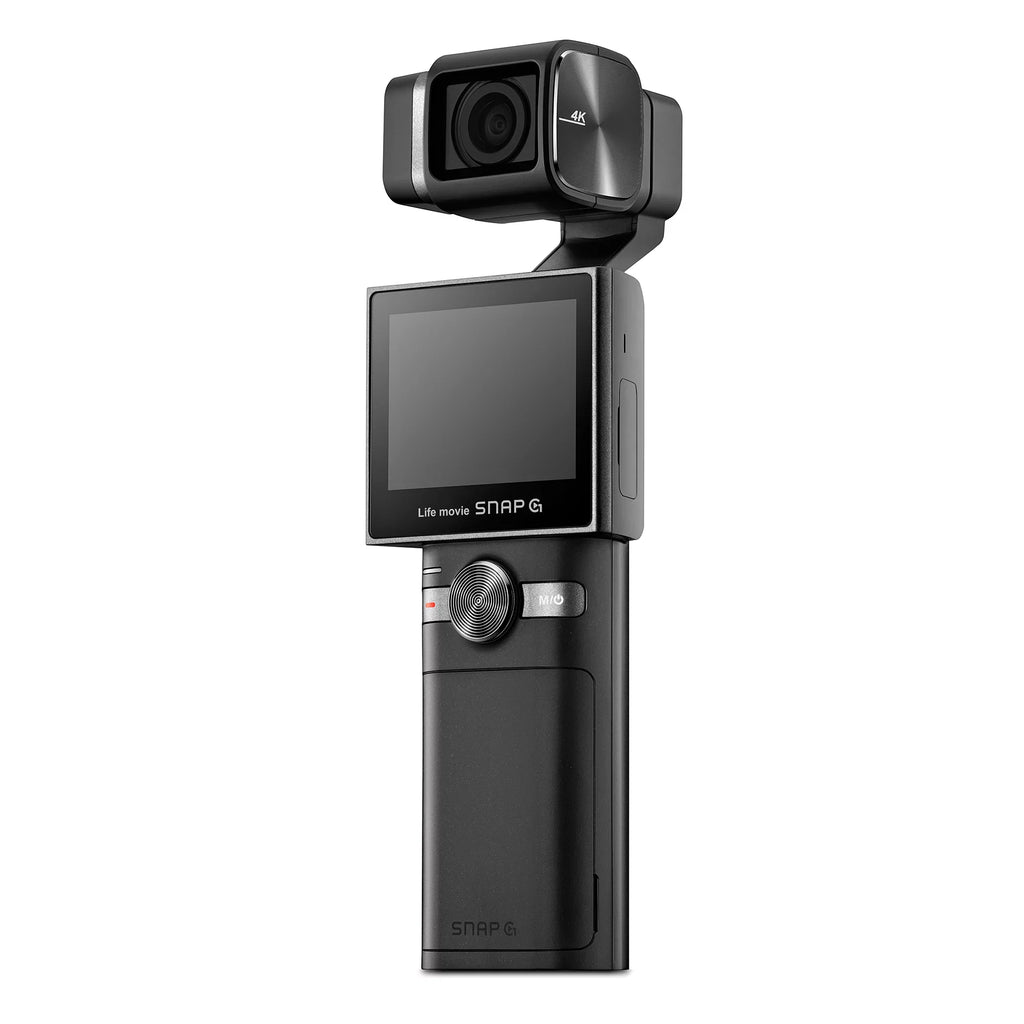 Thinkware SNAP-G Creator Package Handheld 3-Axis Video Gimbal Stabilizer 4K Camera Vlog Influencer 60FPS 133.9° Wide Angle 2" LCD Display Live Stream Replaceable Battery AI Track Face ID Zoom