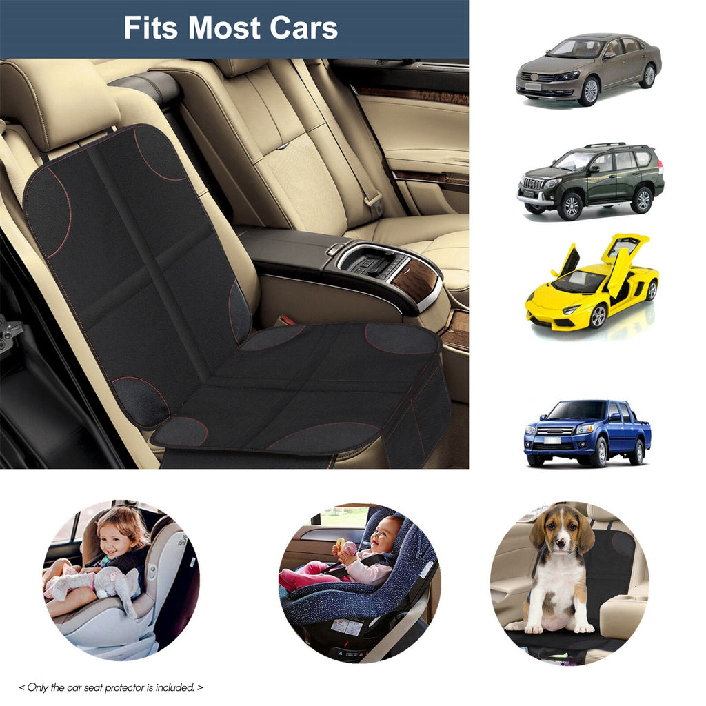 Baby Car Seat Protector Slip-Proof Wear-Resistant Back Seat Cover Mat with Organizer Pocket