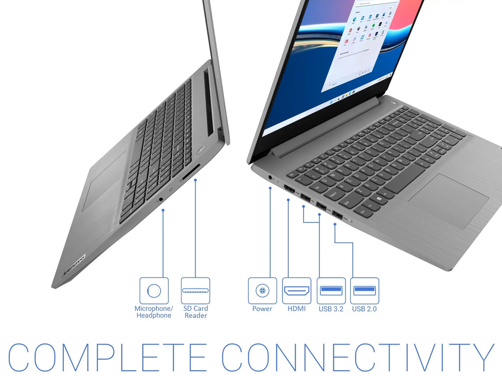 IdeaPad 3 Notebook 15.6" HD Touch Display, Core i3-1115G4 Upto 4.1GHz, 8GB RAM, 1TB NVMe SSD, HDMI, Card Reader, Wi-Fi, Bluetooth, Windows 11 Home S