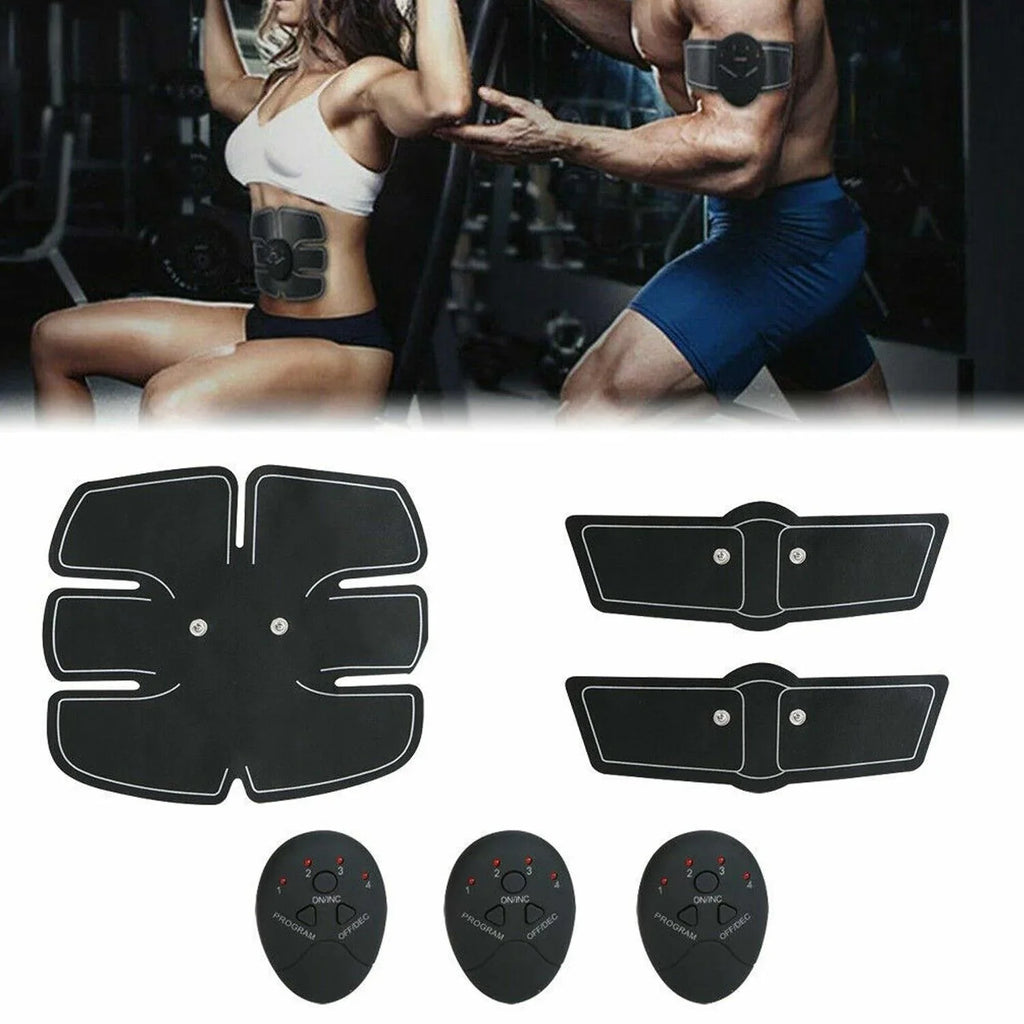Electric Muscle Toner Fitness Binder Gym Machine ABS Toning Fat Burner Belt