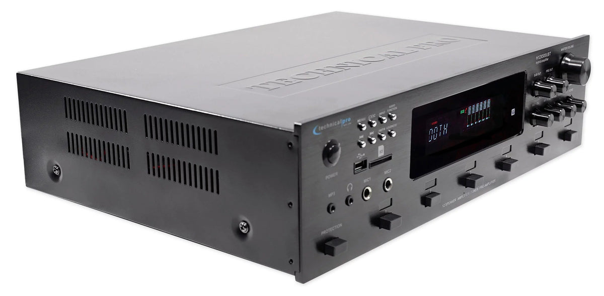 Technical Pro 6000w 6-Zone Home Theater Bluetooth Receiver+(6) Wall Speakers