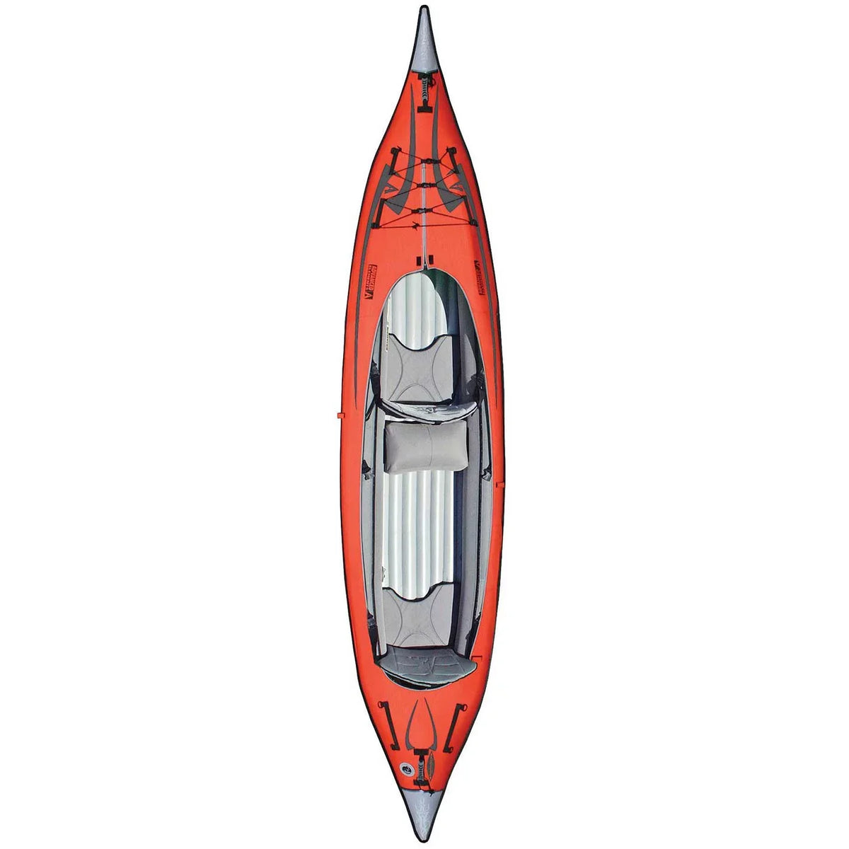 Advanced Elements AdvancedFrame® - Recreational Inflatable Kayak with Pump - Convertible Solo or Tandem Kayak - 15 ft - Red