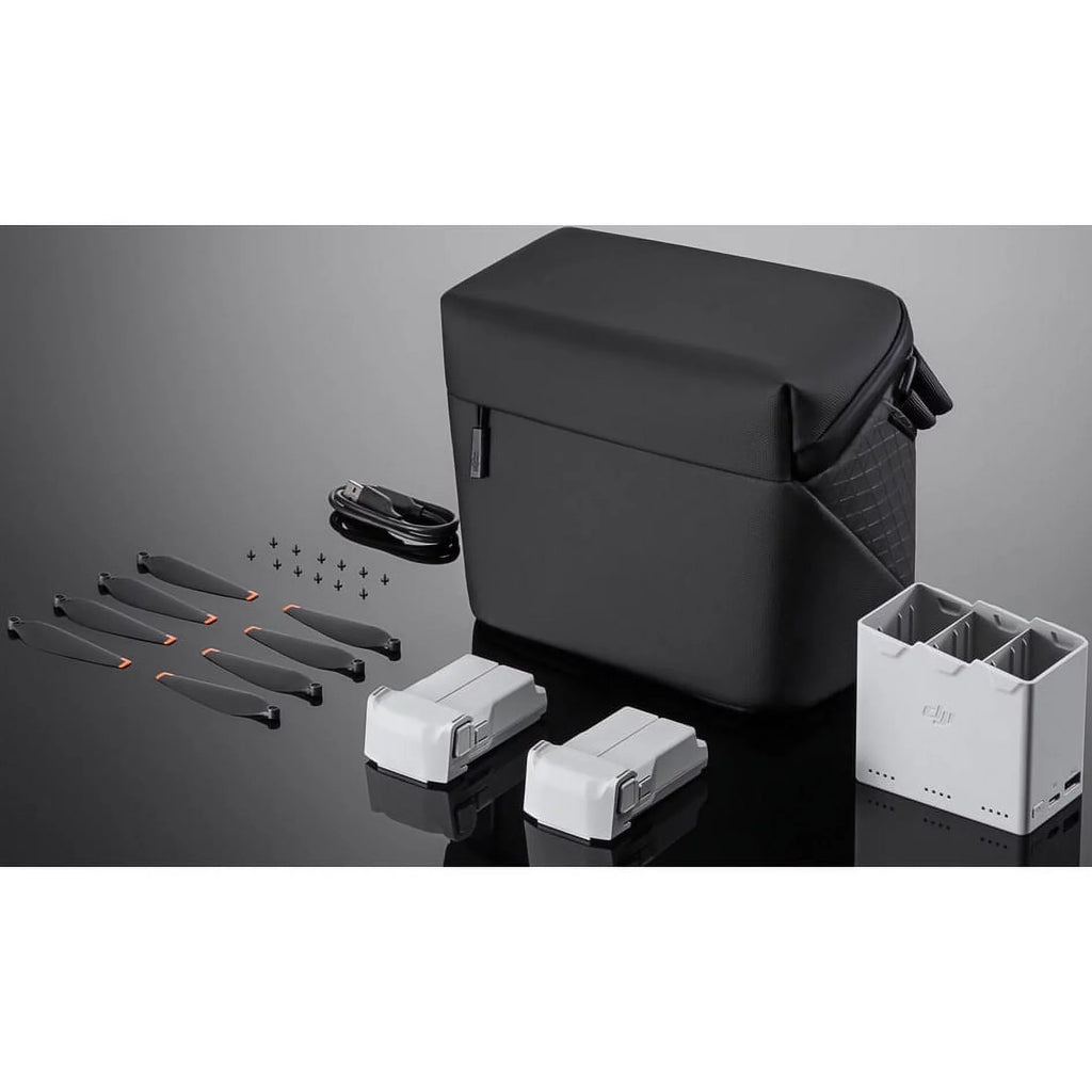 DJI Mini 3 Pro Fly More Kit Plus CP.MA.00000496.01 with 2 DJI Mini 3 Series Processor Flight Battery Plus, Charging Hub, Shoulder Bag Bundle with 128GB Card+ Deco Gear Drone Landing Pad+FPV Headset