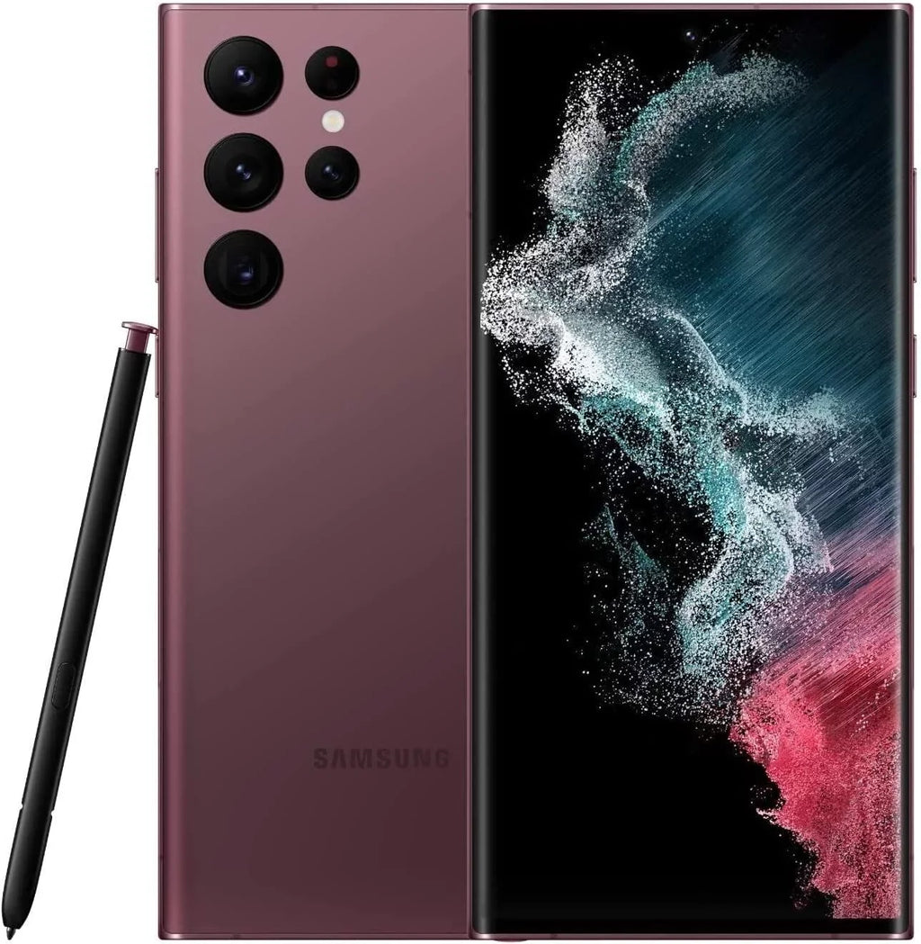 Restored Galaxy S22 Ultra 5G S908U (T-Mobile Only) 128GB Burgundy (Refurbished)