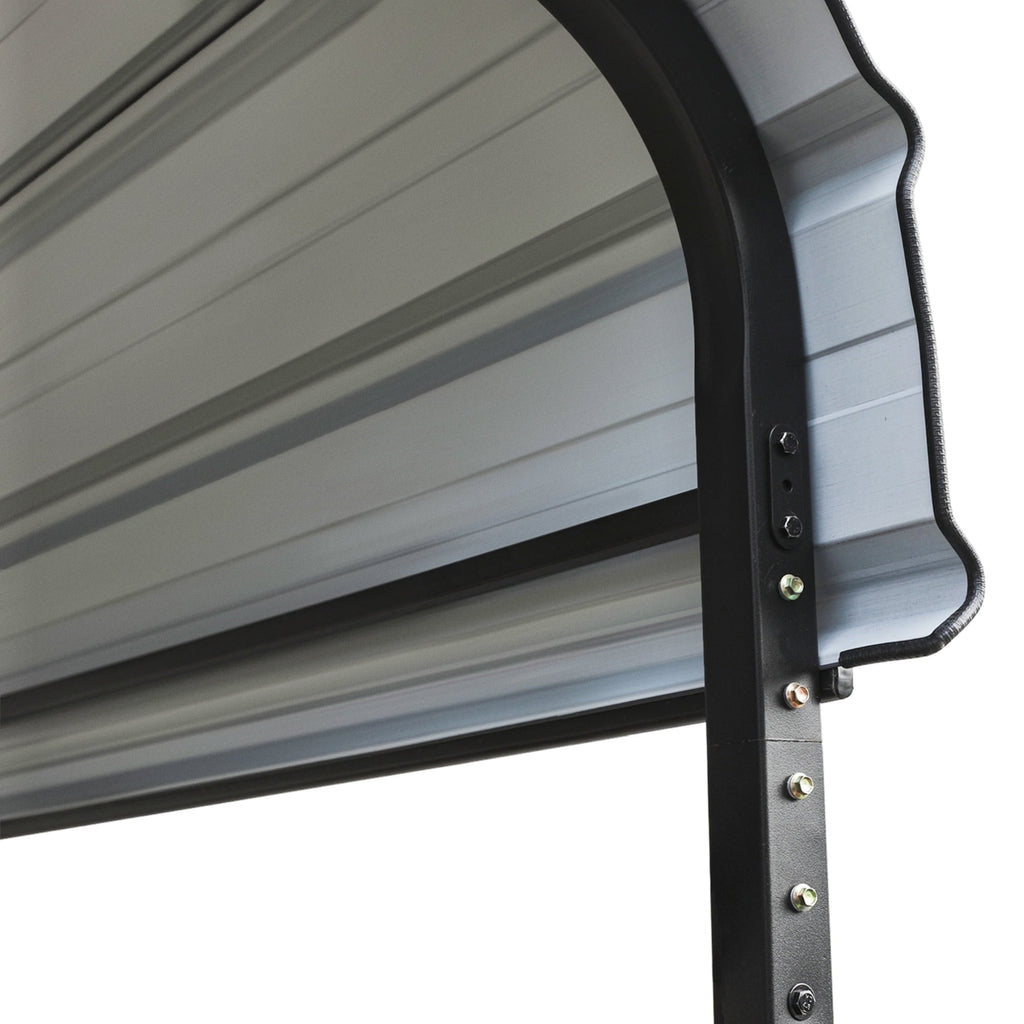 Summit Living 12 x 20 ft Metal Carport with Galvanized Steel Roof, Heavy-Duty Garage Car Storage Shelter, Gray