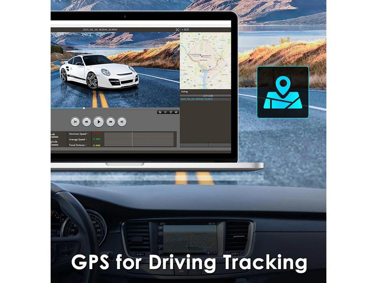 4K Mirror Dash Cam Backup Camera,12" IPS Full Touch Display Rearview Mirror for Cars with Sensor,Night Vision,GPS Tracking, Parking Assistance/Monitor