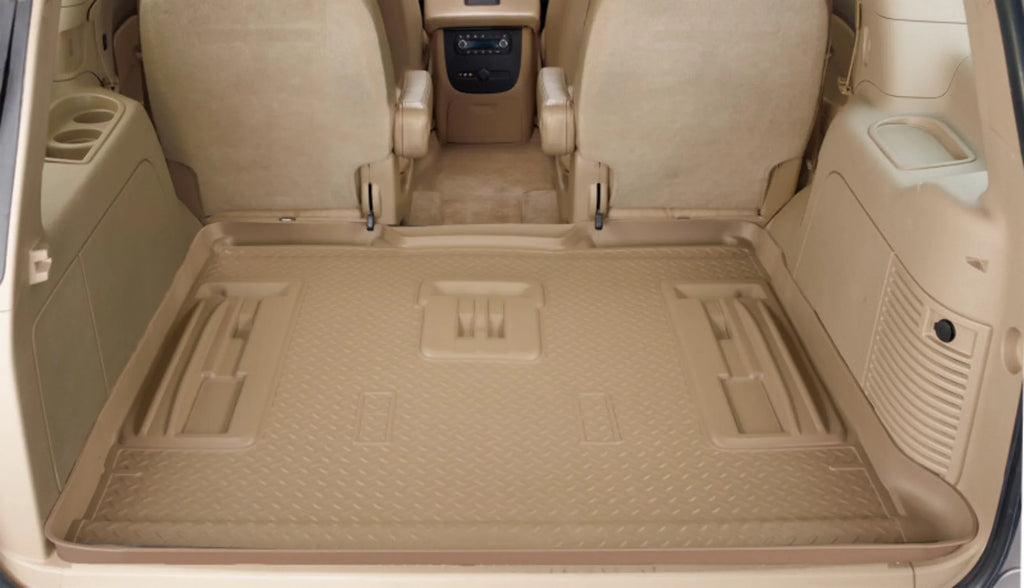 Husky by RealTruck 05-12 Chrysler Town Country/Dodge Grand Caravan Classic Style Black Rear Cargo Liner Compatible with select: 2005-2016 Chrysler Town & Country