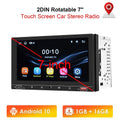 KingFurt 7" Double Din Car Stereo with Carplay & Android Auto Play MP5 Camera HD Monitor FM Radio, Mirror Link