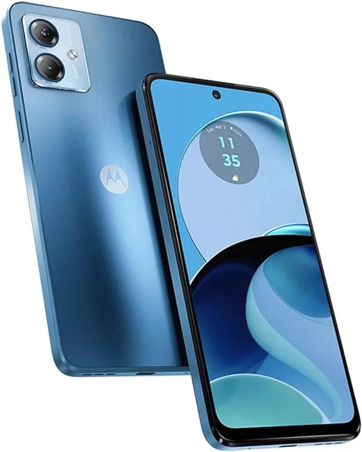 Motorola Moto G14 Dual SIM (2023) 4G LTE (4/128GB) 6.5" IPS LDC Display | Android 13 | 50MP Rear Camera | 5000mAh Battery | International Model - (Sky Blue)