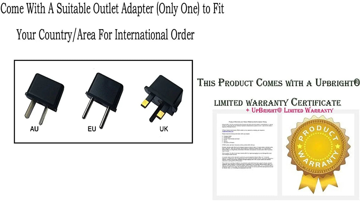 UpBright New AC/DC Adapter Replacement for LONPOO 900BR ES-900BR 700B ES-700B 800B ES-800B LP-001 LP001 Small TV Sound Base Powered Mini Bluetooth Sound Stand System SoundStand SoundBase Power Supply