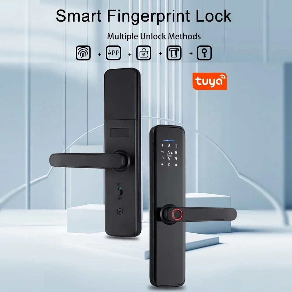 Dcenta WAFU Smart Lock Fingerprint Door Lock with Handle Deadbolt Key Attributes Compatible with APP