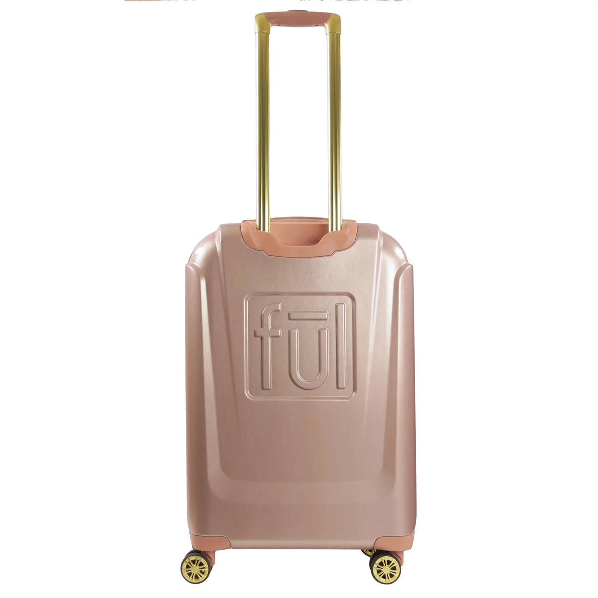 Disney Minnie Mouse 25 Inch Rolling Luggage, Molded Hardshell Suitcase with Wheels, Rose Gold