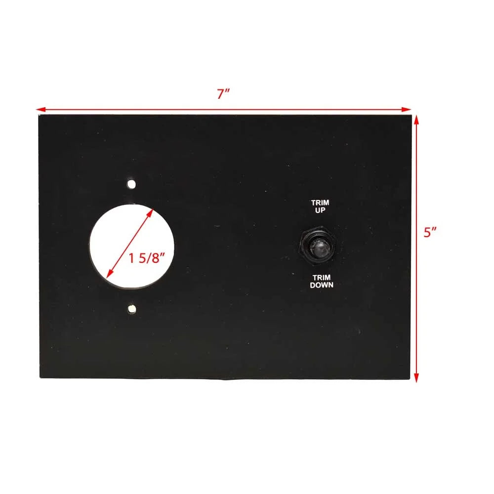 Lowe Boat Trim Switch Panel 2125510 | 7 x 5 Inch Plastic Black