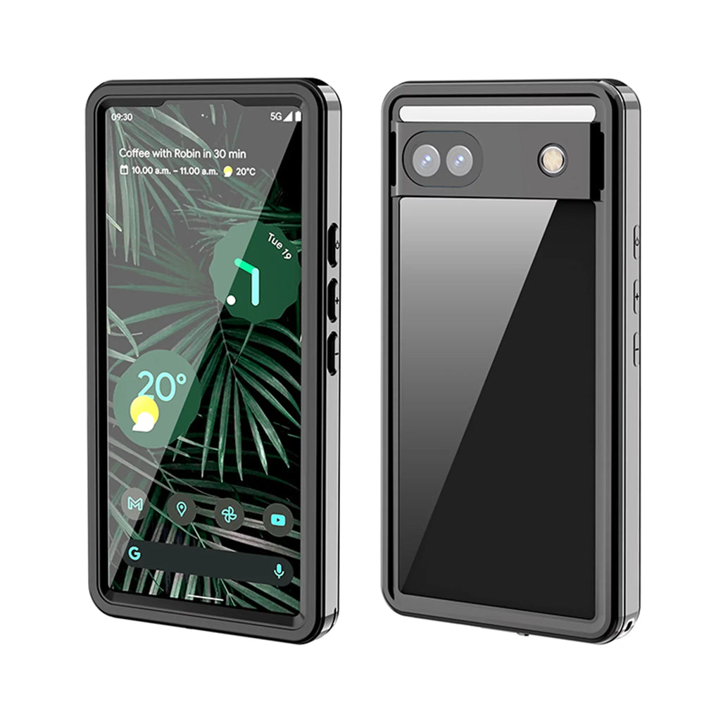 Fluid Case for Google Pixel 6A, Built-in Monitor Protector Full Body Protection Rugged Case Liquid Dustproof Drop Protection Cover for Google Pixel 6a
