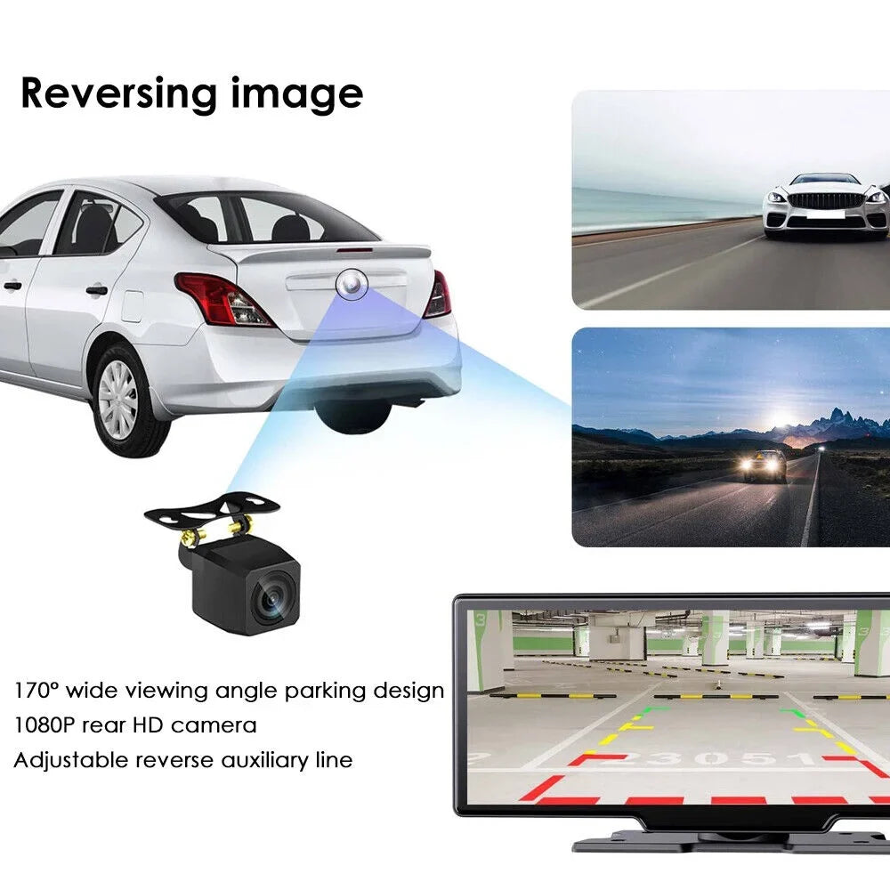 Jahy2Tech 2K Wireless 10.26'' Touch Display Dual Channel Wifi Car DVR Dash Camera Android Auto ".