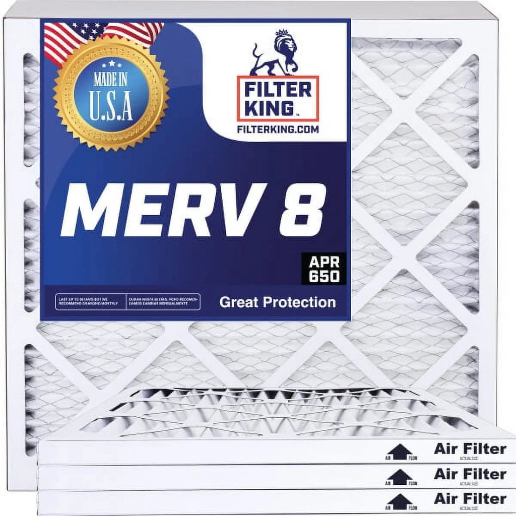 Filter King 15x63.5x1 Air Filter | 4-PACK | MERV 8 HVAC Pleated A/C Furnace Filters | MADE IN USA | Actual Size: 15 x 63.5 x .75"