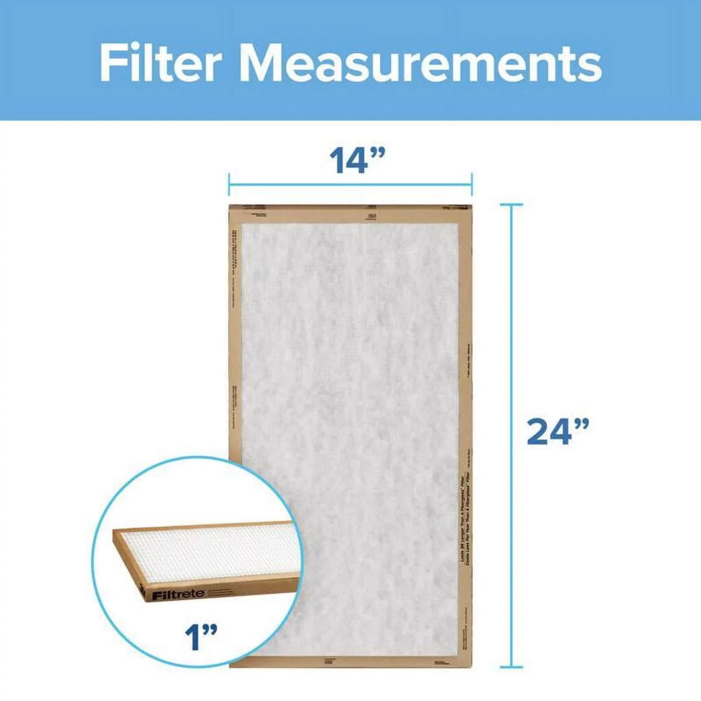 Filtrete 14x24x1 Basic Filter FPL23-2PK-24 Pack of 24