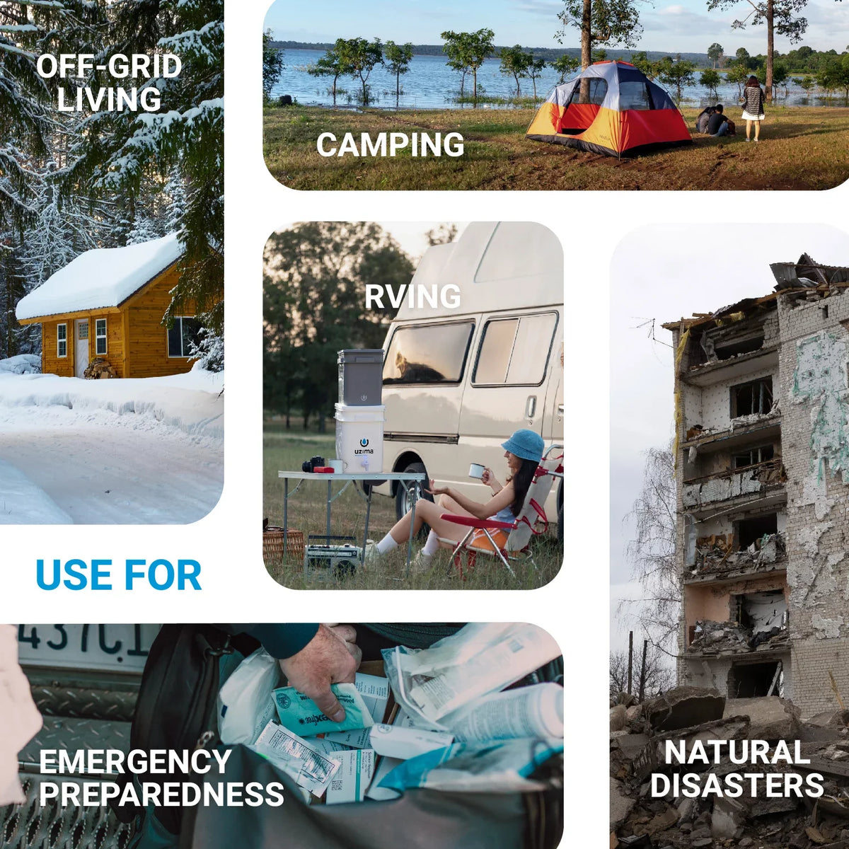 Uzima UZ-2 camping Fluid filter and drinking Fluid filter system, portable travel Fluid filter alternative to Liquid purification systems, Liquid filter for camping, backpacking, and hiking