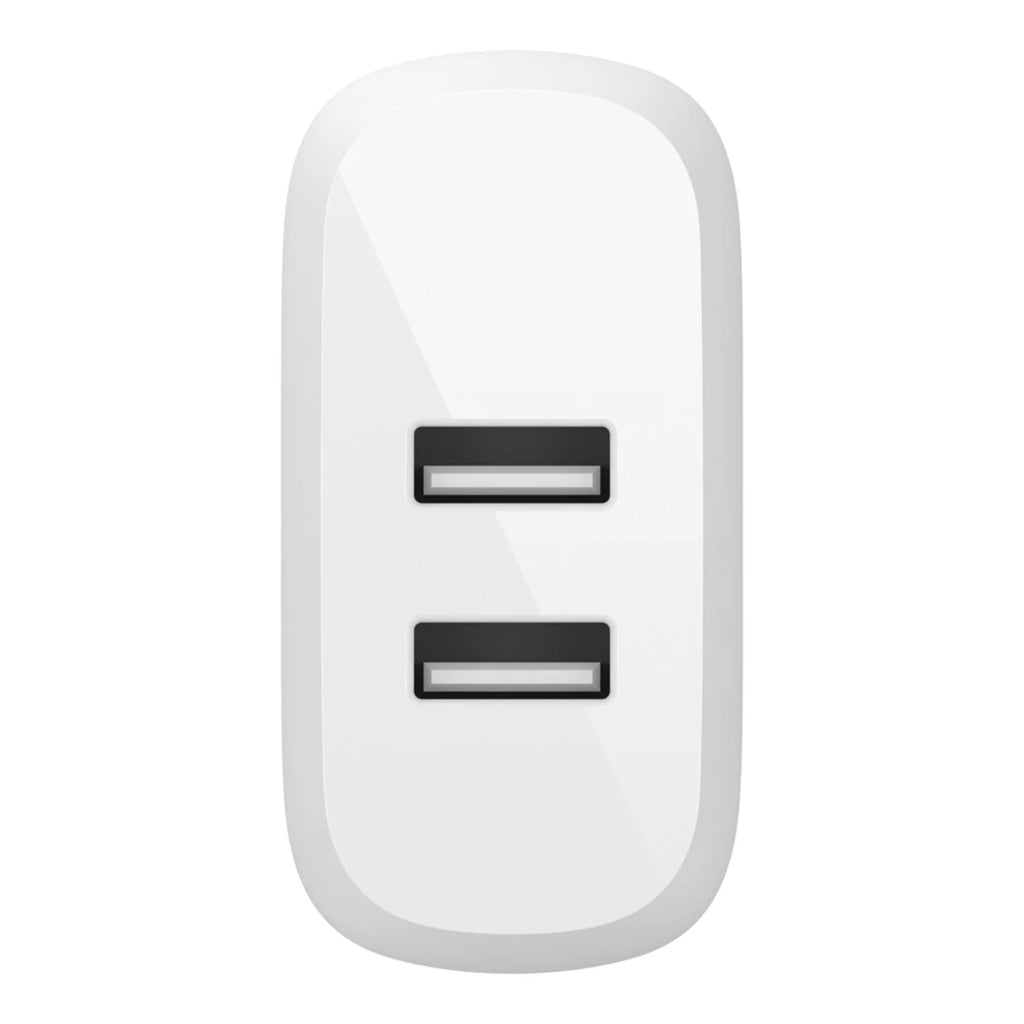 Belkin Dual USB Wall Charger (24W) + 8-Pin Cable for iPhone - White