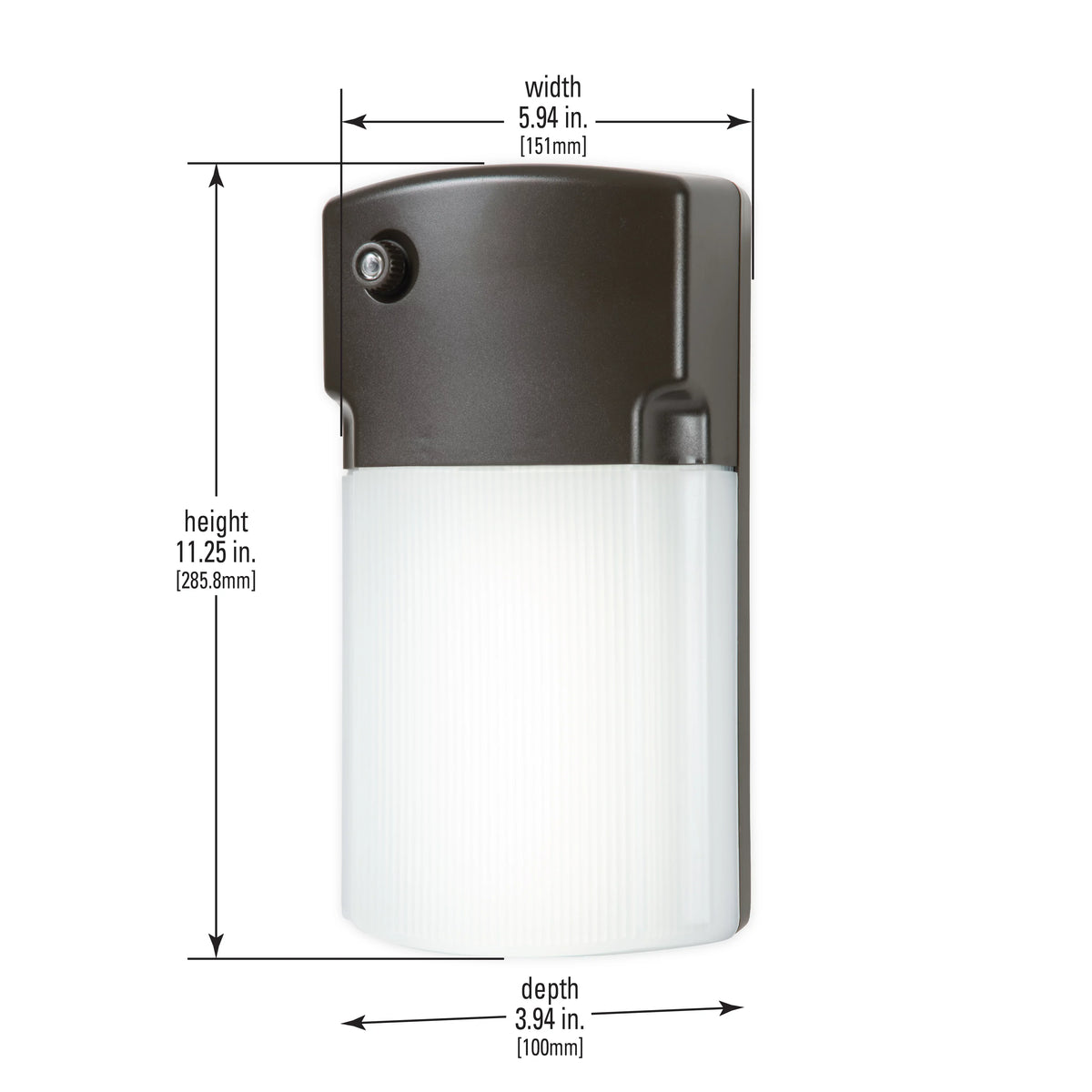 HALO Outdoor Bronze Outdoor Integrated LED Wall Pack Light with Dusk to Dawn Photocell Sensor