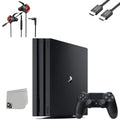 PlayStation 4 Pro 1TB Black Gaming Console + G11-A Earbuds With Microphone BOLT AXTION Bundle Like New