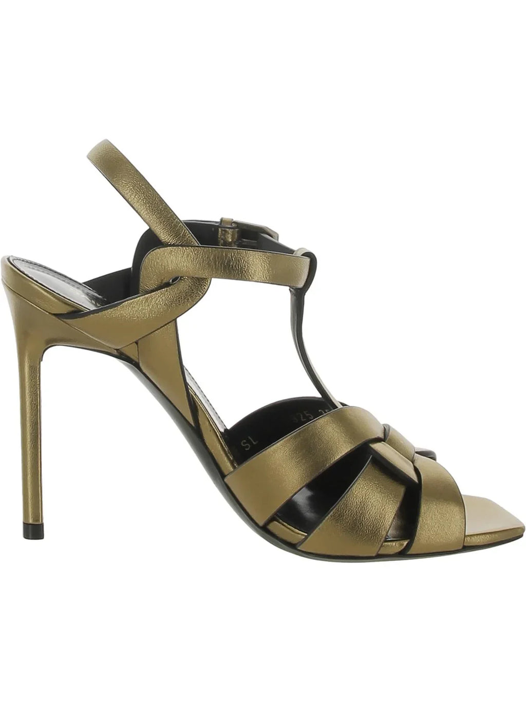 Saint Laurent Womens Tribute Leather Ankle Strap Heels