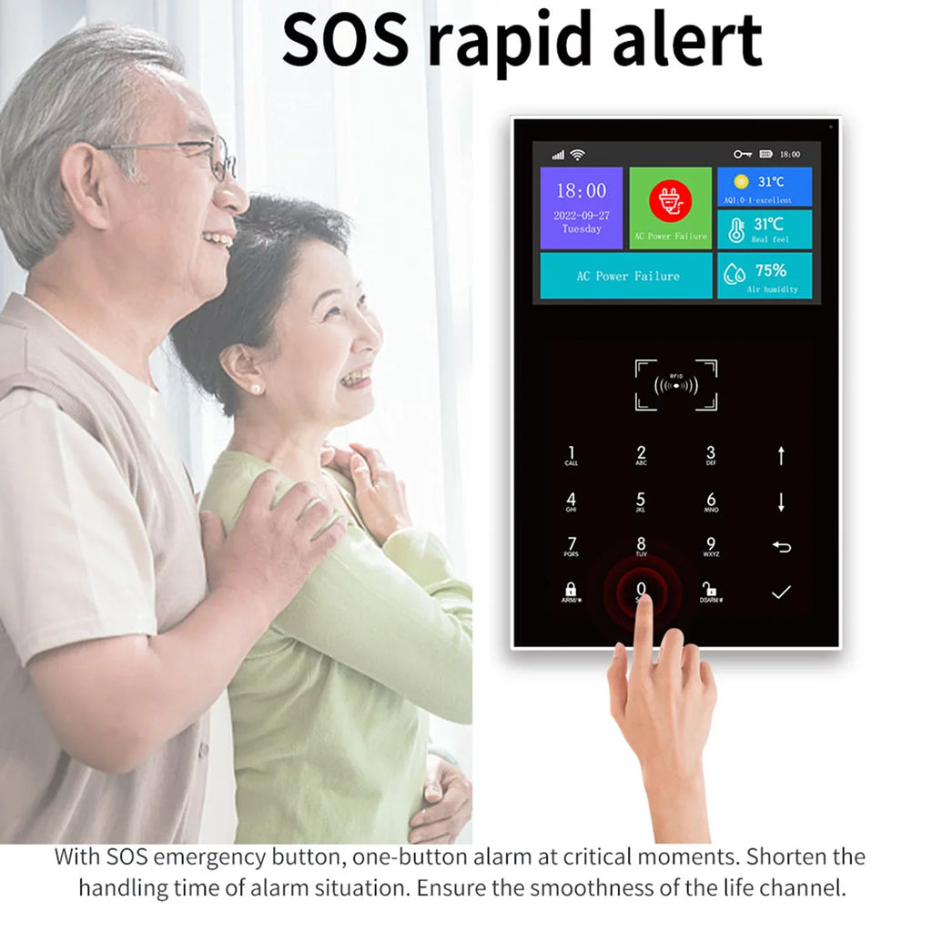 moobody All Touch USB Monitor Wireless WIFI GSM Burglar System Smart Home DIY APP Smart Life