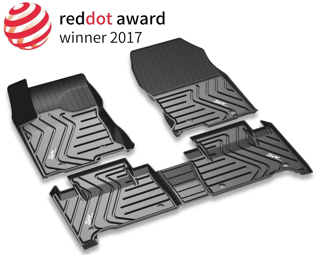 3W Floor Mats Set for Lexus RX (2016-2020) - All Weather Custom Fit Car Floor Mats with Odorless TPE Heavy Duty Carpet Liner for Lexus RX350 RX450h, Black