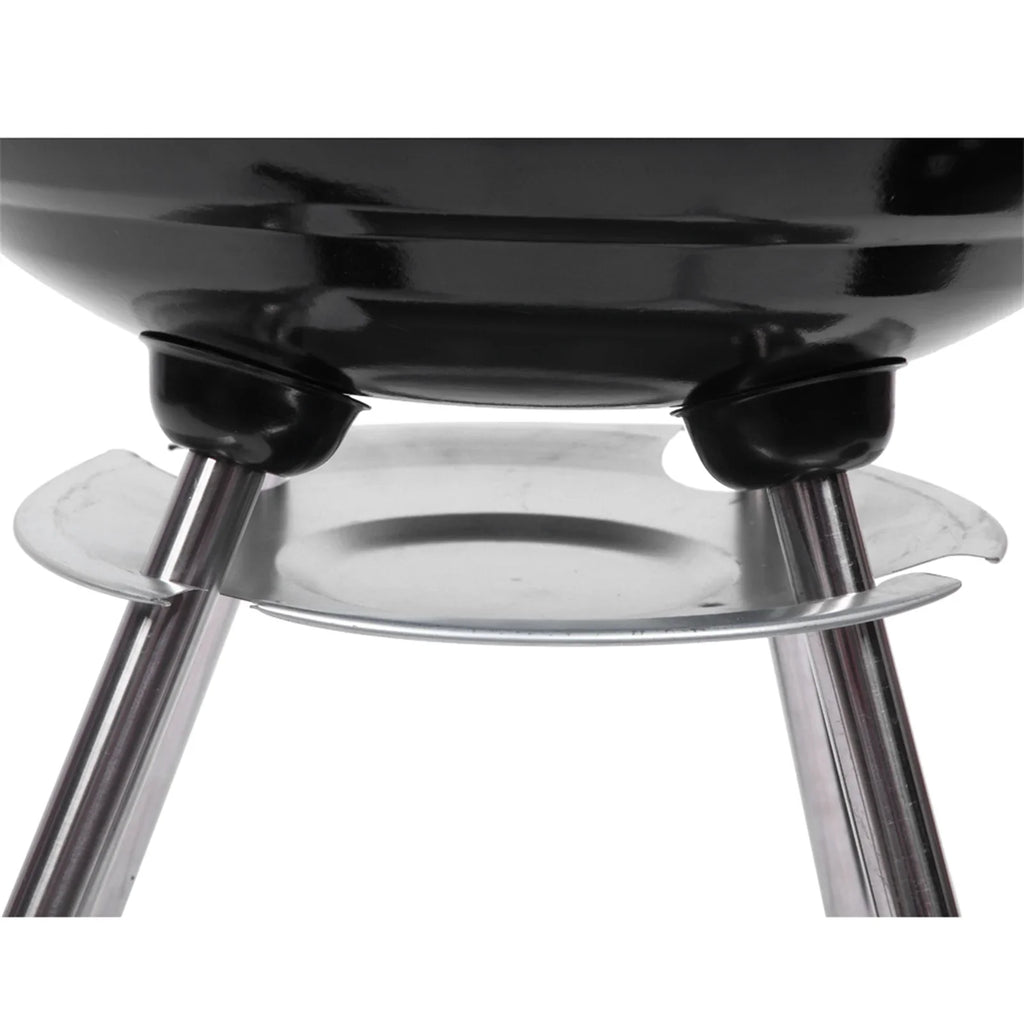 Charcoal Grill on Wheels, Outdoor Camping Grill with 18 inch Cooking Area, Steel BBQ Grill w/ Storage Grate