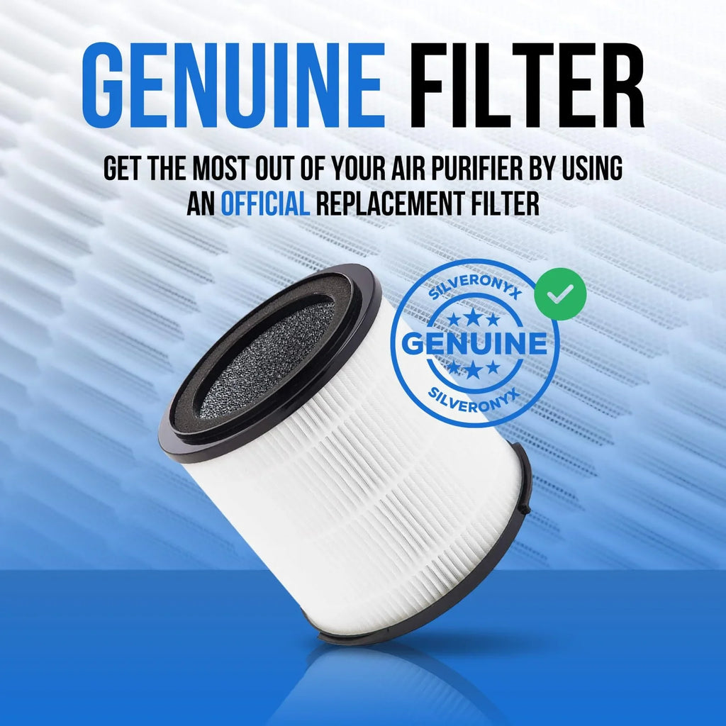 HEPA Filter Replacement Filter SilverOnyx (5-Speed), H13 True HEPA Filter Replacement for Air Purifier for Large Room, Home, Bedroom, Dust, Smoke & Pet Dander - H13 HEPA Filter Replacement - Black