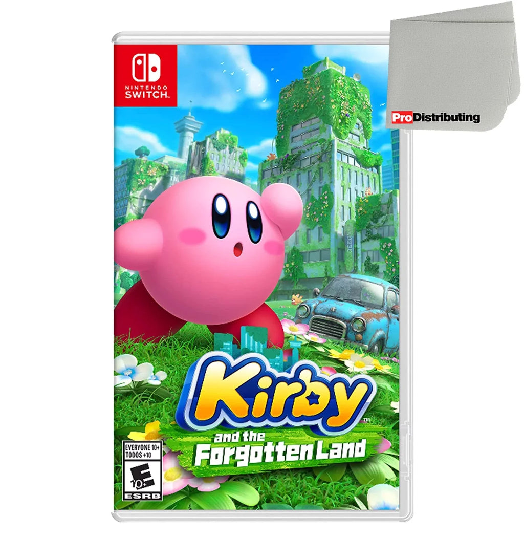 Kirby and the Forgotten Land - Nintendo Switch with Monitor Cleaning Cloth