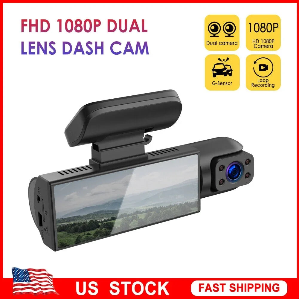 Paddsun Car DVR Recorder - 3.16-Inch Night Vision Dual Lens Camera for Enhanced Safety
