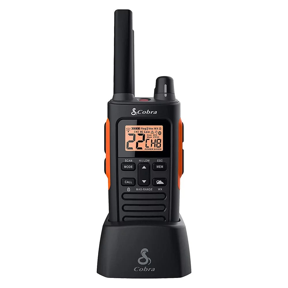 Cobra RX680 Liquid Walkie Talkies for Adults - Rechargeable, 60 Preset Channels, Long Range 38-Mile Two-Way Radio Set (2-Pack)