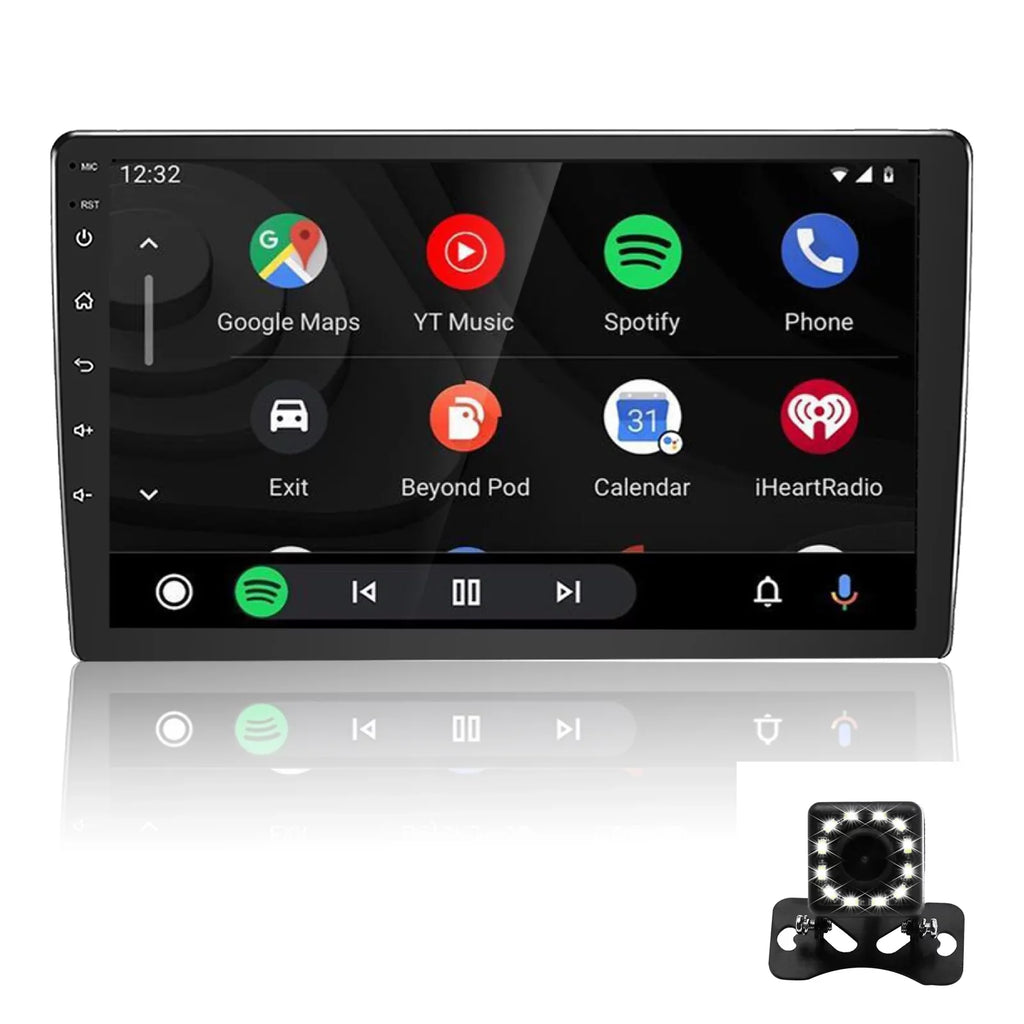 Binize Double Din Car Stereo Compatible with CarPlay&Android Auto 9 Inch Android 10 Display Car Radio with Backup camera, Bluetooth,SW control, GPS Navigation