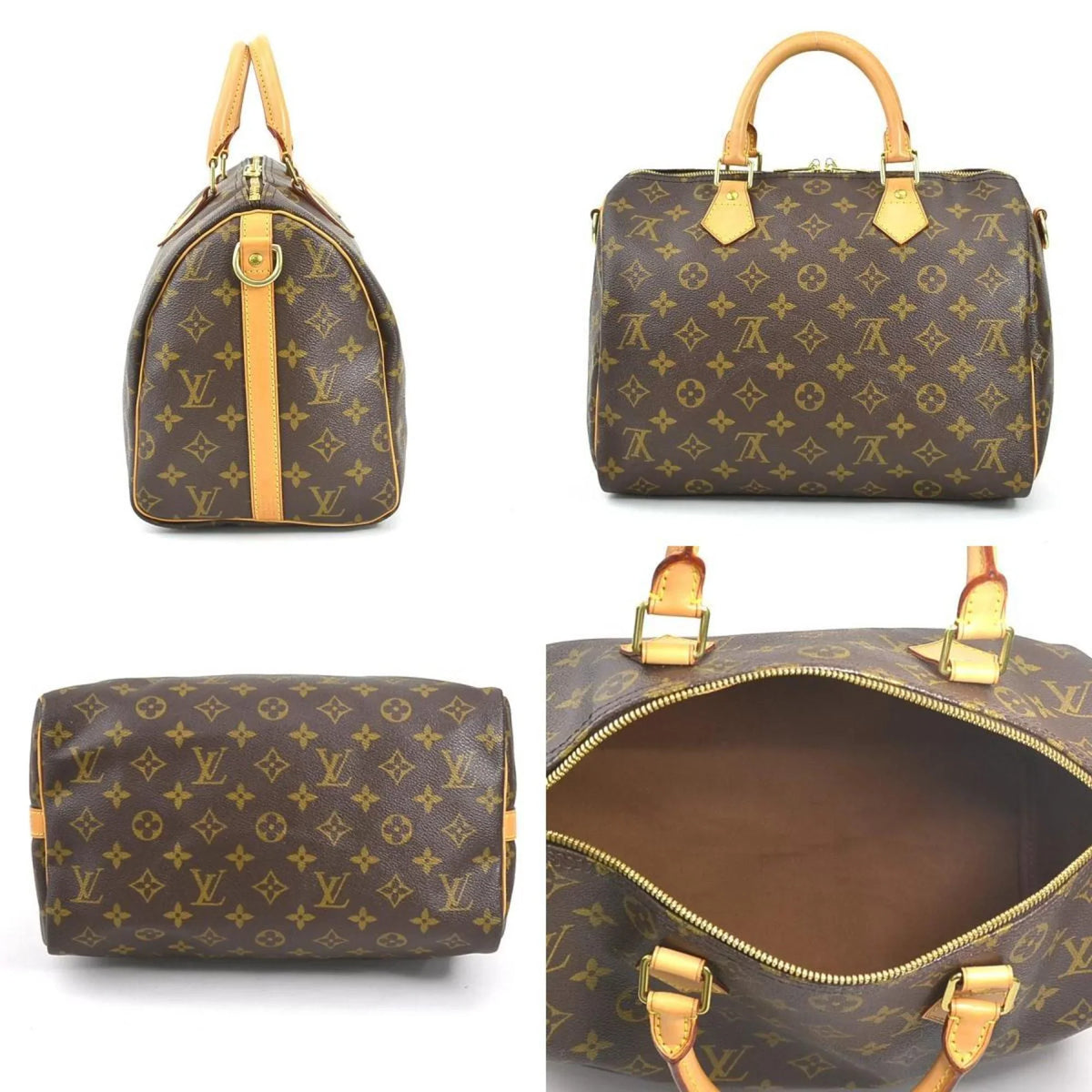 Pre-Owned LOUIS VUITTON Handbag Crossbody Shoulder Bag Monogram Speedy Bandouliere 30 Canvas Brown Women's M40391 (Good)