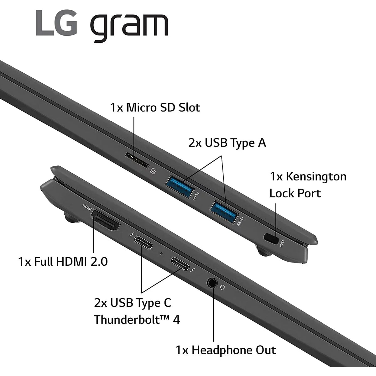 Gram 14Z90Q 14" Lightweight Mobile pc i7-1260P, 16GB RAM/512GB SSD, Black 14 in