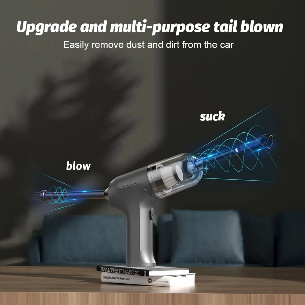 Walmeck Cordless Handheld Vacuum, 13000Pa Strong Suction, 3 in 1 Dust Buster, Air Blower, 20 Mins Runtime