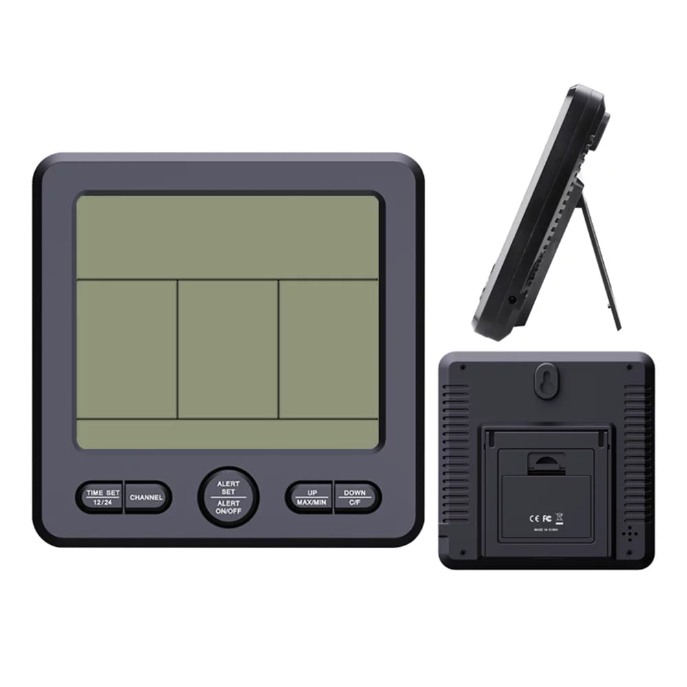 Digital Wireless Indoor Thermohygrometer with 3 Remote Sensors 98ft/ 30m Backlight & Alarm Calibration Function Humidity with 3 Transmitters Weather Stations for Home Office