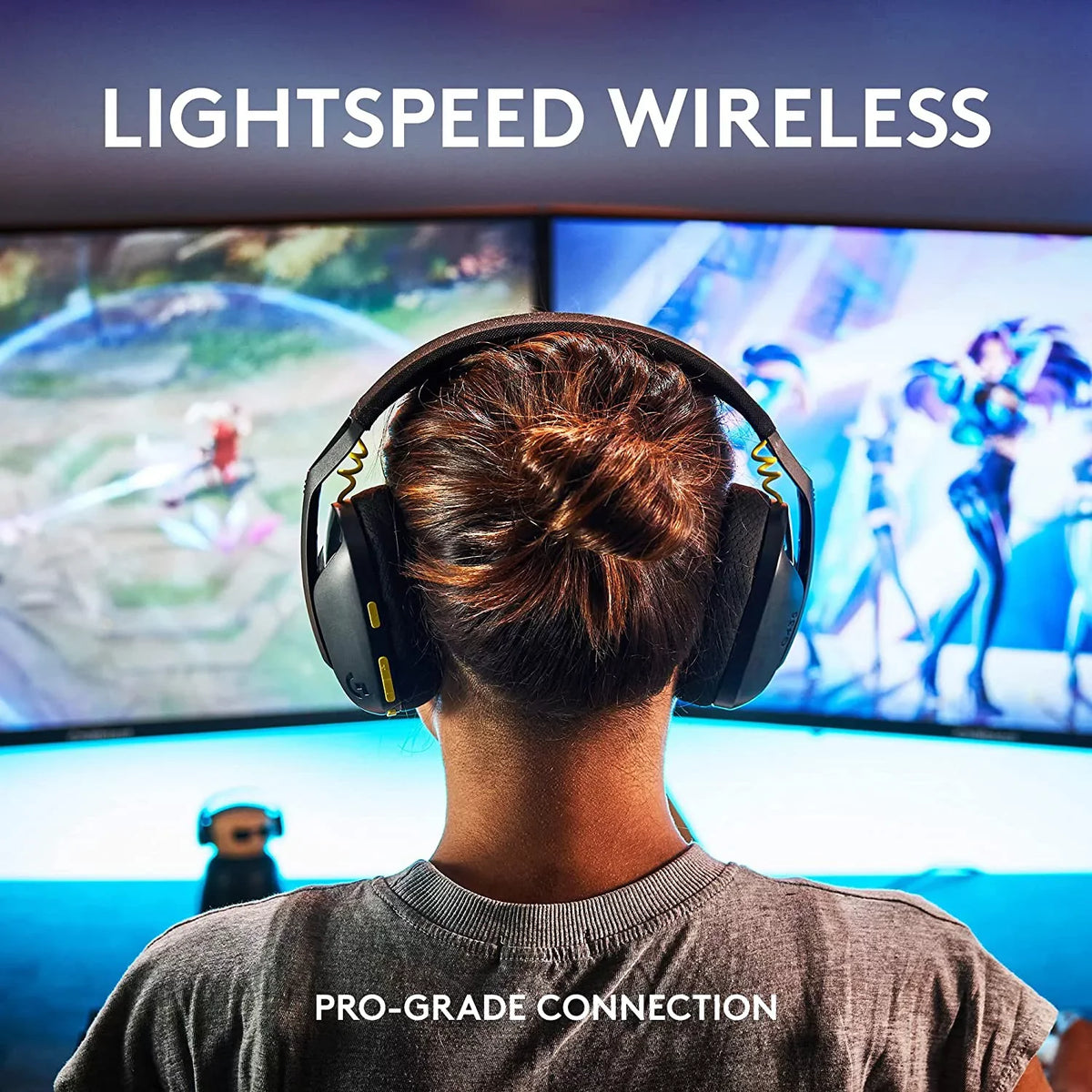 Logitech G435 Lightspeed And Bluetooth Wireless Gaming Headset Lightweight Over-Ear Headphones, Built-In Mics, 18H Battery, Compatible With Dolby Atmos, Pc, Ps4, Ps5, Nintendo Switch, Mobile