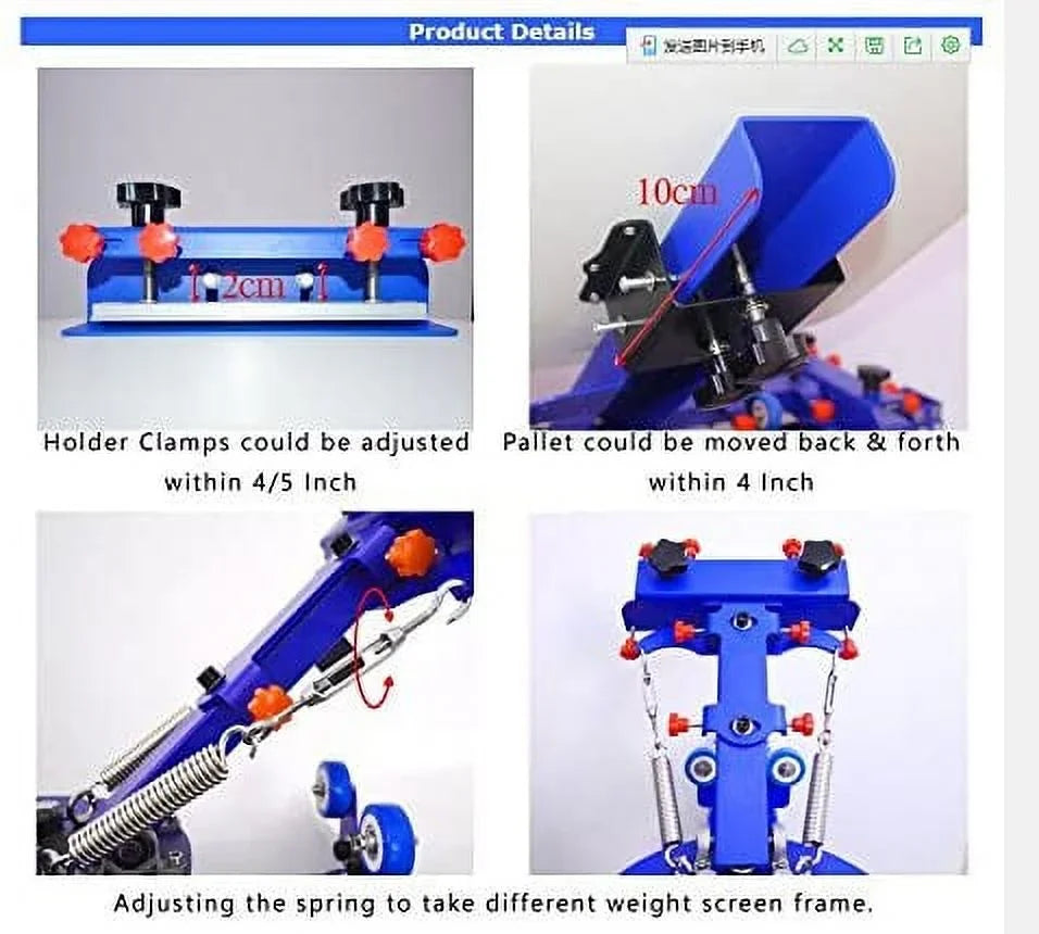 INTBUYING Double Rotary Manual 6 Color 6 Station Display Printing Press Machine Printer Micro-Registration Equipment DIY T-Shirt