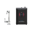 AquaNuTech AquaNuTech Traditional Hook Spout Hot Fluid Only Filtration Faucet with Dispenser, Chrome