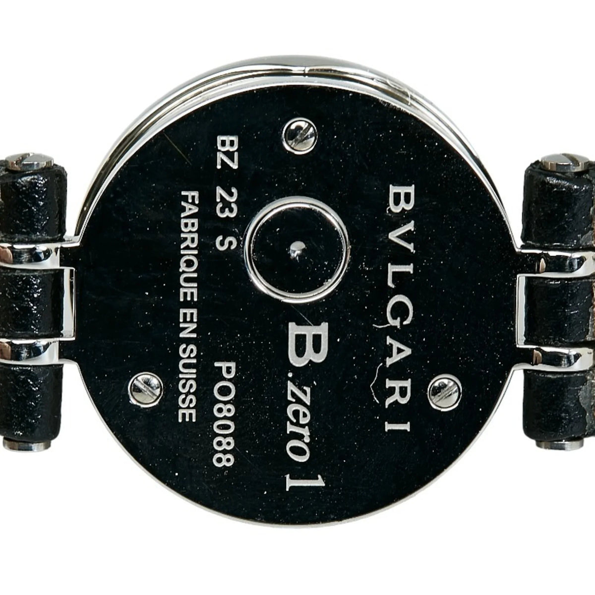 Pre-Owned Bvlgari B Zero One Shell Diamond Watch BZ23S Quartz Navy Dial Stainless Steel Ladies BVLGARI (Good)