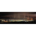 High angle view of oil refinery at lit up at night La Linea De La Concepcion Andalusia Spain Poster Print by - 36 x 12