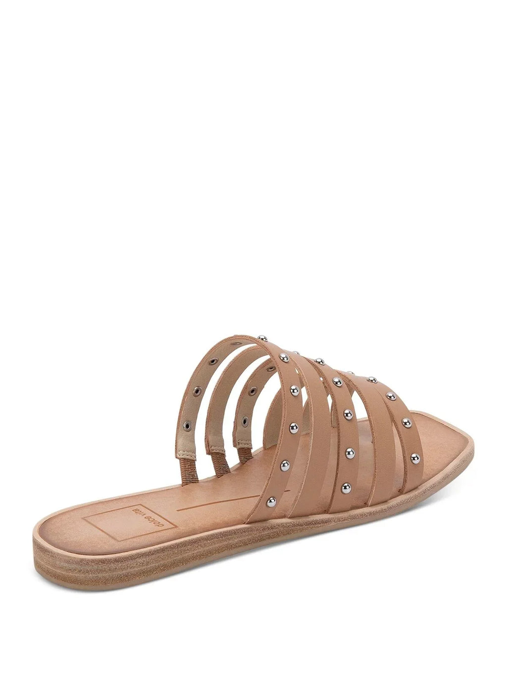 DOLCE VITA Womens Beige Toe-Loop Kaylee Square Toe Block Heel Slip On Slide Sandals Shoes 7 M